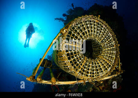 Fisch-Trap, Fischfalle typisch für Alor, Alor Archipel, Indischer Ozean, Indonesien, Sawu Meer, Pantarstrait Stockfoto