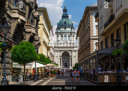 Neo-klassischen 1905 St.-Stephans Basilika Haupteingang, Budapest Ungarn. Stockfoto