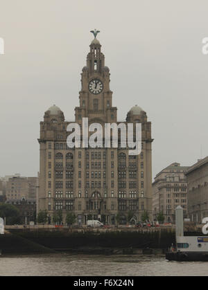 Liver Buildings Molenkopf, Liverpool, Vereinigtes Königreich Stockfoto