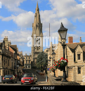 Brücke über den Fluss Welland und Str. Marys Hill, Stamford, Lincolnshire, England, Vereinigtes Königreich Stockfoto