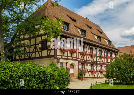 Das Secretarial Gebäude auf dem Gelände der Burg Kaiserburg, Nürnberg, Deutschland. Stockfoto