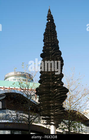 Baum Skulptur, der Stierkampfarena, Birmingham, UK Stockfoto