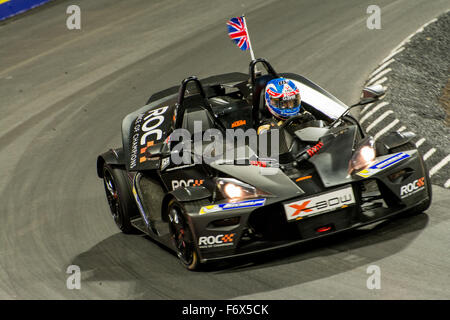 London, UK. 20. November 2015. 2014 GP2 Champion Jolyon Palmer von England fährt im ROC Nations Cup im The Stadion am Queen Elizabeth Olympic Park am 20. November 2015 in LONDON, Vereinigtes Königreich (Foto: Gergo Toth Fotografie / ALAMY Live News) Stockfoto