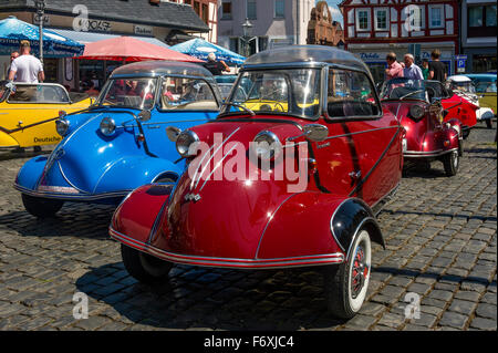 Oldtimer-Treffen, Oldtimer Messerschmitt Kabinen Roller, Modellvarianten der KR 200, von 1955 bis 1964 gebaut Stockfoto