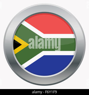 Südafrika-Icon-Design auf einem weißen Hintergrund isoliert Stockfoto