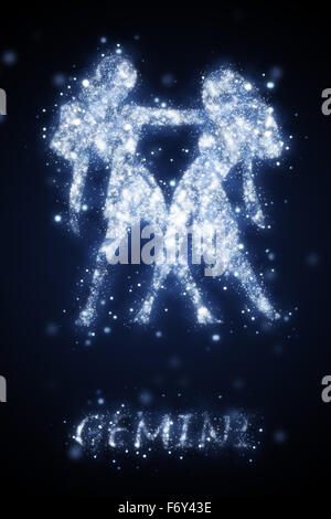 Illustration des Sternzeichen Zwillinge Stockfoto