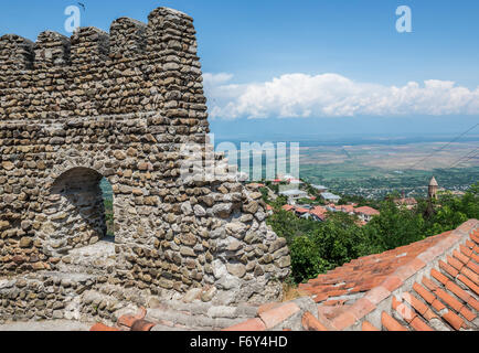 Fortiefied Wände Sighnaghi Stadt Region Kachetien, Georgien Stockfoto