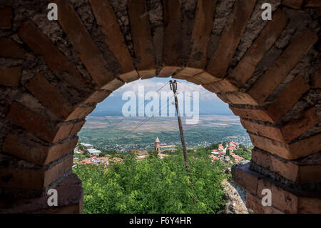 Fortiefied Wände Sighnaghi Stadt Region Kachetien, Georgien Stockfoto