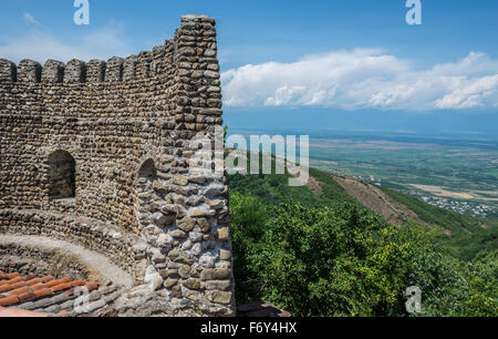 Fortiefied Wände Sighnaghi Stadt Region Kachetien, Georgien Stockfoto