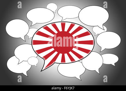Sprechblasen Konzept - gesprochener Sprache ist das japanische Stockfoto