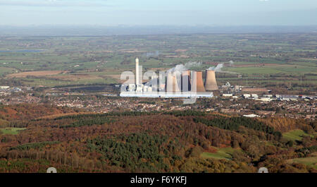 Luftaufnahme von Kraftwerk Rugeley, Staffordshire, UK Stockfoto