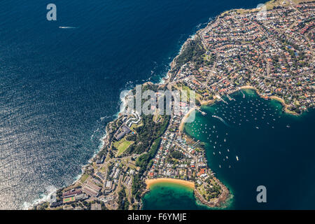 SYDNEY, Australien - 23. Oktober 2014: aus der Vogelperspektive Watsons Bay, einem Vorort von Sydney, Australien Stockfoto