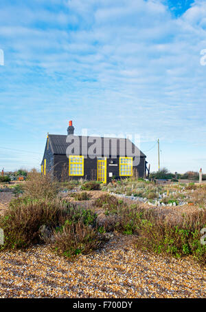 Prospect Cottage, einst die Heimat des Filmemachers Derek Jarman, Dungeness, Kent, England UK Stockfoto