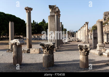 Inneren Agora, Ephesus, eine antike griechische Stadt an der Küste von Ionia, Stockfoto