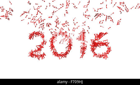 Neues Jahr 2016 aus den Notizen gemacht Stockfoto