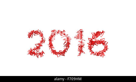 Neues Jahr 2016 aus den Notizen gemacht Stockfoto