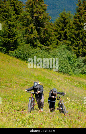 Paar Berg Chamonix Stockfoto