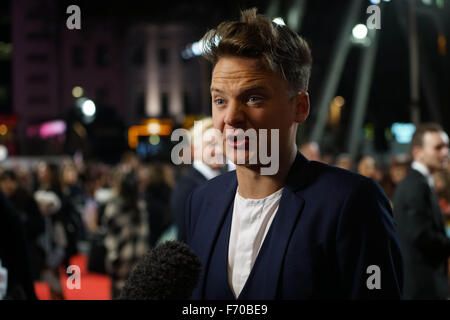 London, UK. 22. November 2015. Conor Maynard besucht die Weltpremiere von Joe & Caspar Hit The Road, Empire, Leicester Square, London. Bildnachweis: Siehe Li/Alamy Live News Stockfoto