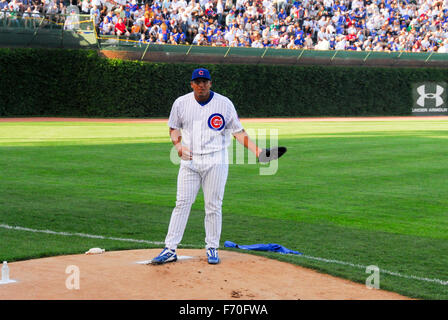 Chicago - 11. Juni 2007: The Wrigley Field Baseball Stadium ist zu Hause der Chicago Cubs seit 1916. Es kann 41019 sitzen. Stockfoto
