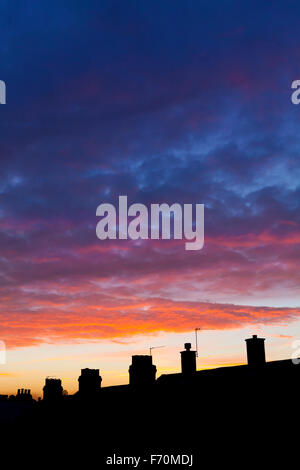 Forest Hill, London, UK. 23. November 2015. Nach einer kalten und frostigen Nacht mit klarem Himmel, der Tag beginnt mit einem wunderschönen Sonnenaufgang Credit: Imageplotter/Alamy Live News Stockfoto