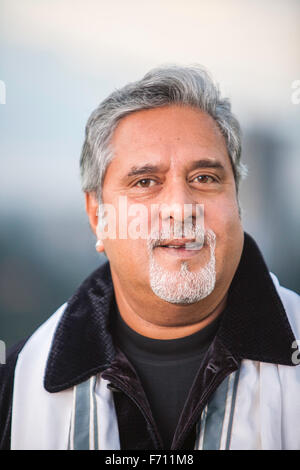 Vijay Mallya, Vijay Vittal Mallya, indischer Geschäftsmann, Mitglied des Parlaments, Mitglied von Rajya Sabha, Vorsitzender der United Breweries Group, Indien, Asien Stockfoto