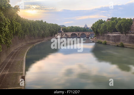 Ponte Sisto Brücke in Rom Stockfoto