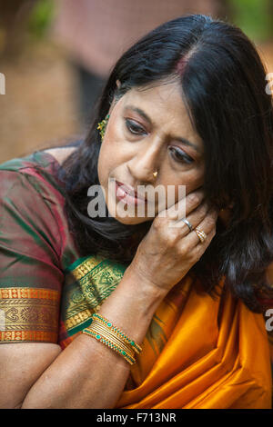 Kavita Krishnamurti, Kavita Krishnamurthy, Kavita Subramaniam, Sharada, indische Playback-Sängerin, Klassische Sängerin, Indien, Asien Stockfoto