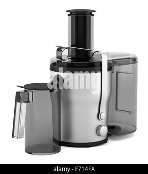 elektrische Saftpresse isoliert auf weißem Hintergrund Stockfoto