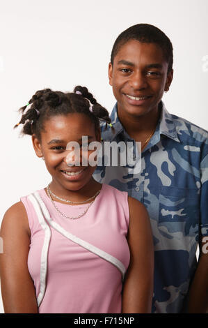 Teenager Bruder und Schwester, Stockfoto