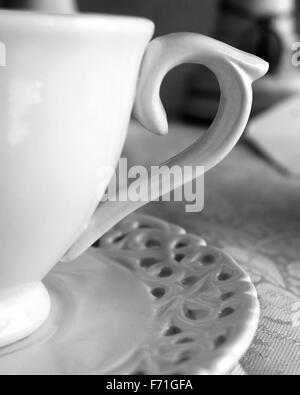 Teetasse aus einer Hochzeitsfeier Stockfoto