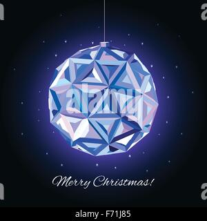 Geometrische Weihnachtskugel. Ferien-Hintergrund Stock Vektor