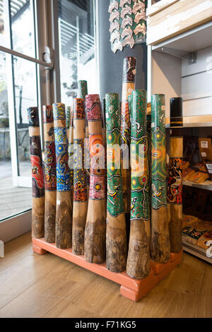 australische gebürtige Musikinstrument Didgeridoo Stockfoto