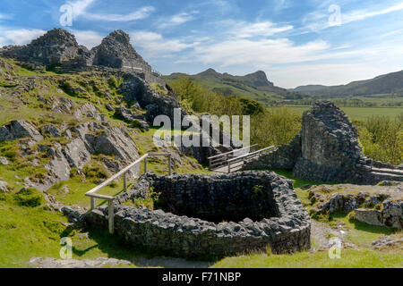 Die Ruinen des Castell y Bere datiert eine walisische mittelalterliche Burg 1221 in das Dysynni Tal ca Abergnolwyn Gwynedd. Stockfoto