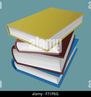 Vektor-Bild aus Stapel von Büchern. Transparenz und Blend-Effekte verwendet. Stock Vektor