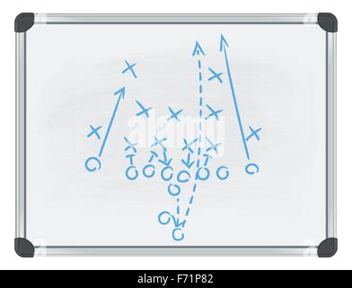 Fußball Taktik am whiteboard Stock Vektor