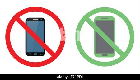 kein Handy-Zeichen Stock Vektor
