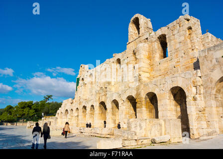 Odeon des Herodes Atticus, Südhang der Akropolis, antike Athen, Griechenland Stockfoto