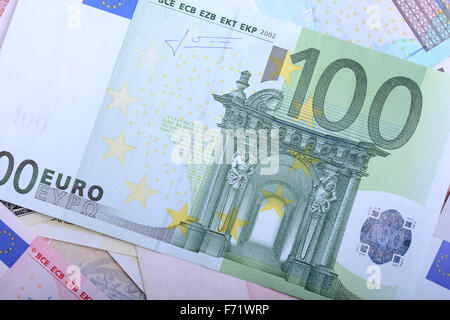 Euro-Währung aus Europa, Euro-Europäische Banknoten. Stockfoto