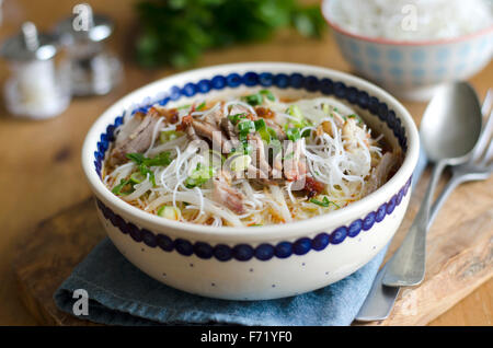 Singapur laksa Suppe Stockfoto