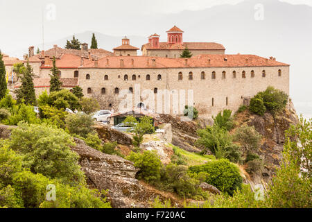 Kloster des Heiligen Stephan, Meteora, Thessalien, Griechenland Stockfoto