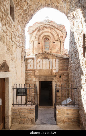 Kirche der Heiligen Apostel, im Dorf Pyrgi, Chios, Griechenland Stockfoto