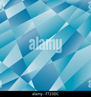 Mosaik abstrakte blauen Hintergrund bestehend aus Dreiecken. Sehen aus wie Eis Stock Vektor