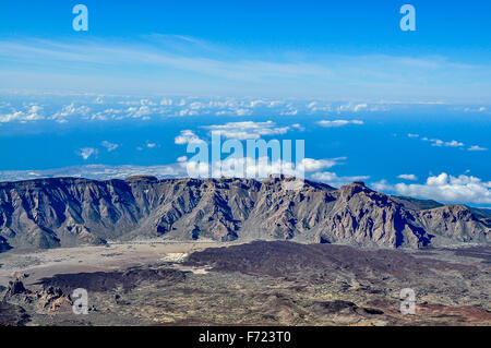 Herrliche Aussicht vom Vulkan Teide Stockfoto