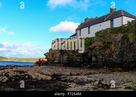 Waterfront Häuser auf The Knowe Lerwick Shetland-Inseln Schottland UK Stockfoto