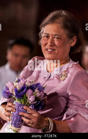 London, UK.  23. November 2015.  Ein Thai Klassik-Konzert findet am Senat-Haus, Universität von London, in der Feier des 60. Geburtstags von ihrer Königlichen Hoheit Prinzessin Maha Chakri Sirindhorn von Thailand (im Bild).  Bildnachweis: Stephen Chung / Alamy Live News Stockfoto