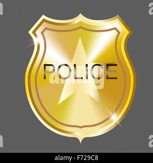 Vektor-Polizei-Abzeichen Stock Vektor