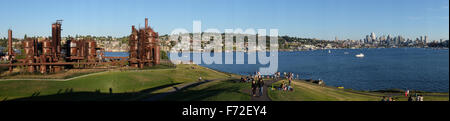 Die alten Vergasungsanlage, Gas Works Park in Seattle, Washington State, USA Stockfoto