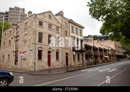 Alte Gebäude, Grosvenor Street, The Rocks, Sydney, NSW, New South Wales, Australien Stockfoto