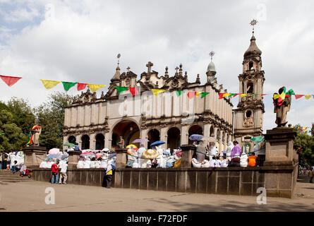 Heilige Dreifaltigkeit Kathedrale Kidist Selassie, Addis Abeba, Äthiopien, Afrika Stockfoto