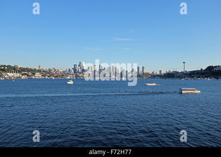 Die Innenstadt von Blick vom Gas Works Park in Seattle, Washington State, USA Stockfoto